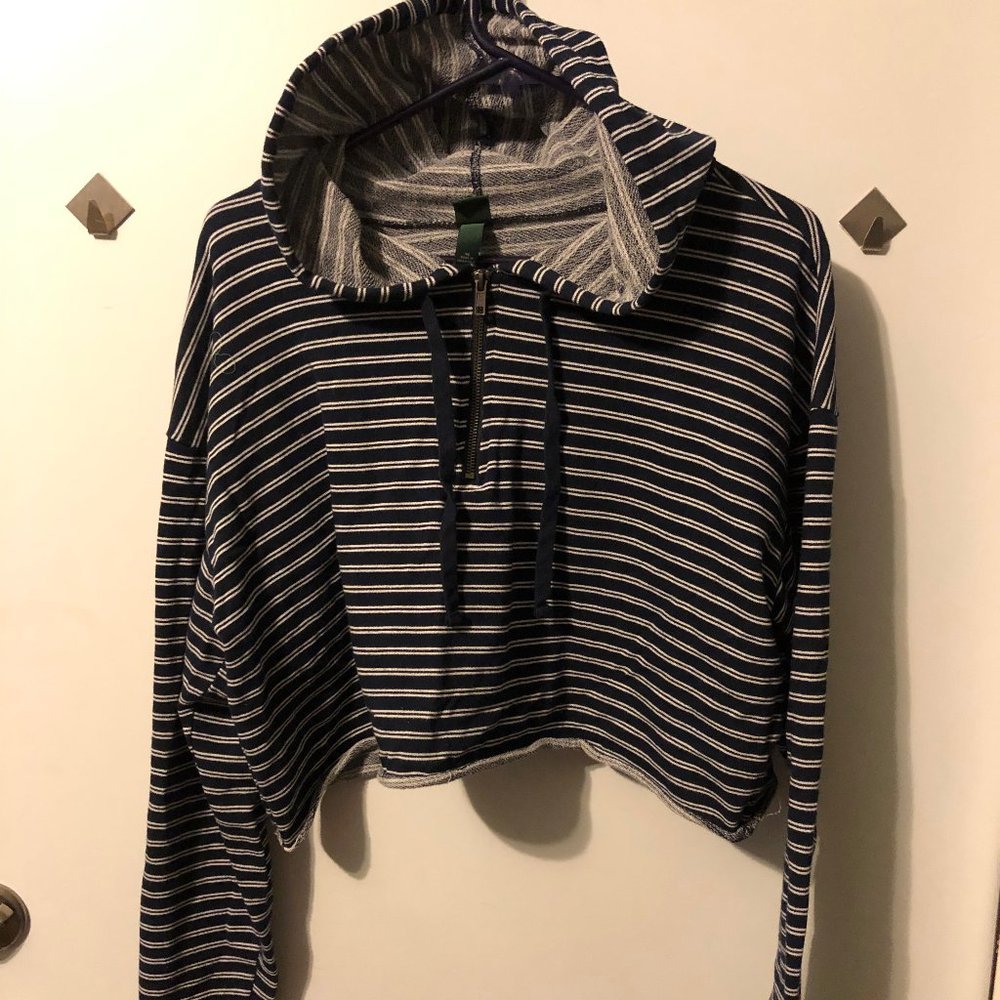 Cropped Half-Zip Hoodie